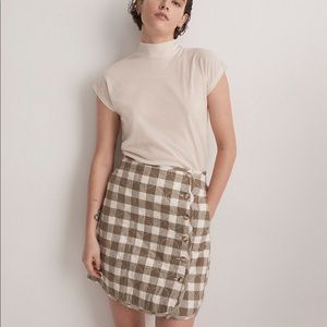 Madewell | Quilted Flannel plaid Mini Skirt | size: 0